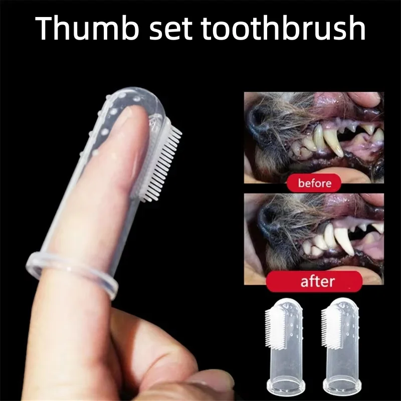 Dog Muzzle Silicone - Ultraweiche Silikon-Fingerzahnbürste für Hunde und Katzen,