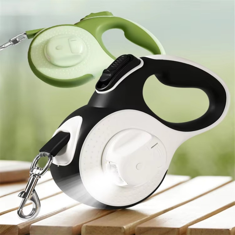 Retractable Dog Leash - 8M Einziehbare Hundeleine mit LED-Taschenlampe, Robuste