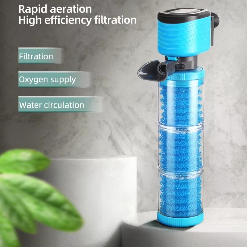 Fish Tank Filter Pump - Tauchfähige Filterausrüstung Geräuschlose Zirkulationswasserpumpe Kleiner Aquariumfilter