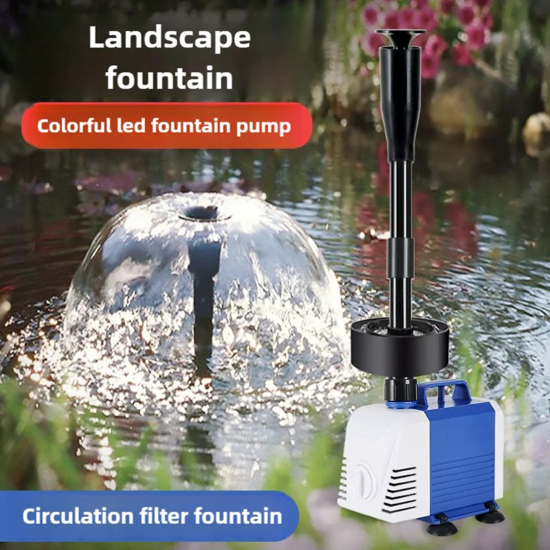 Fish Tank Filter Pump - 110V 220V Fischteich Brunnenpumpe Kleine LED-Lampe