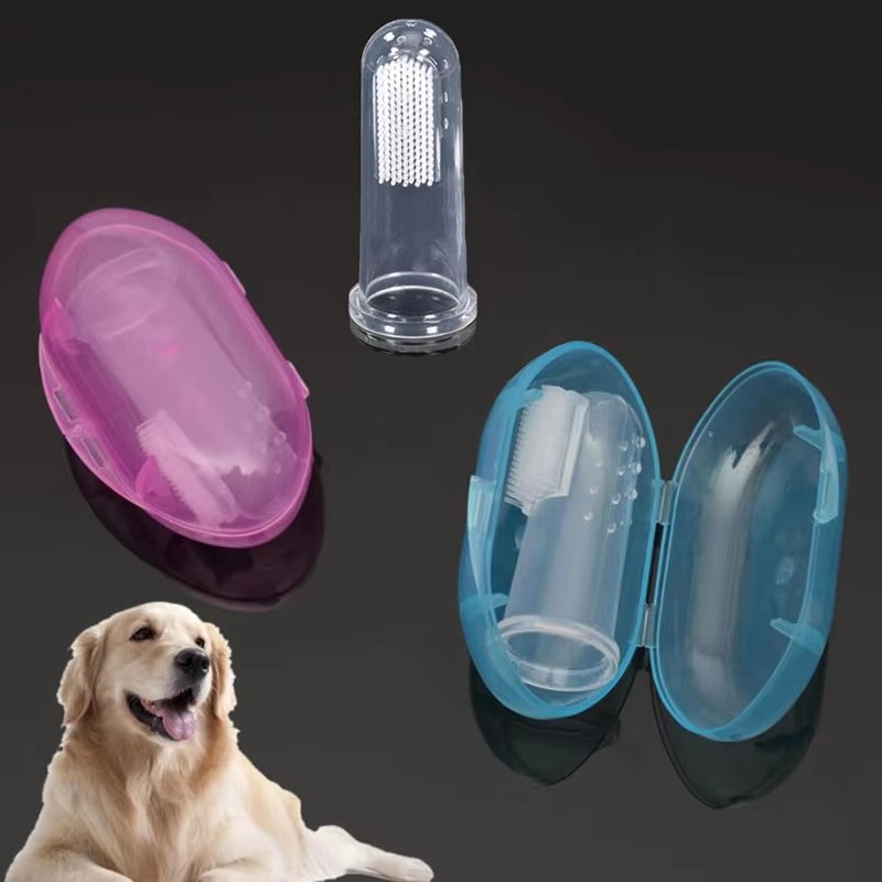 Dog Muzzle Silicone - Weiche Silikon-Fingerzahnbürste für Hunde und Katzen