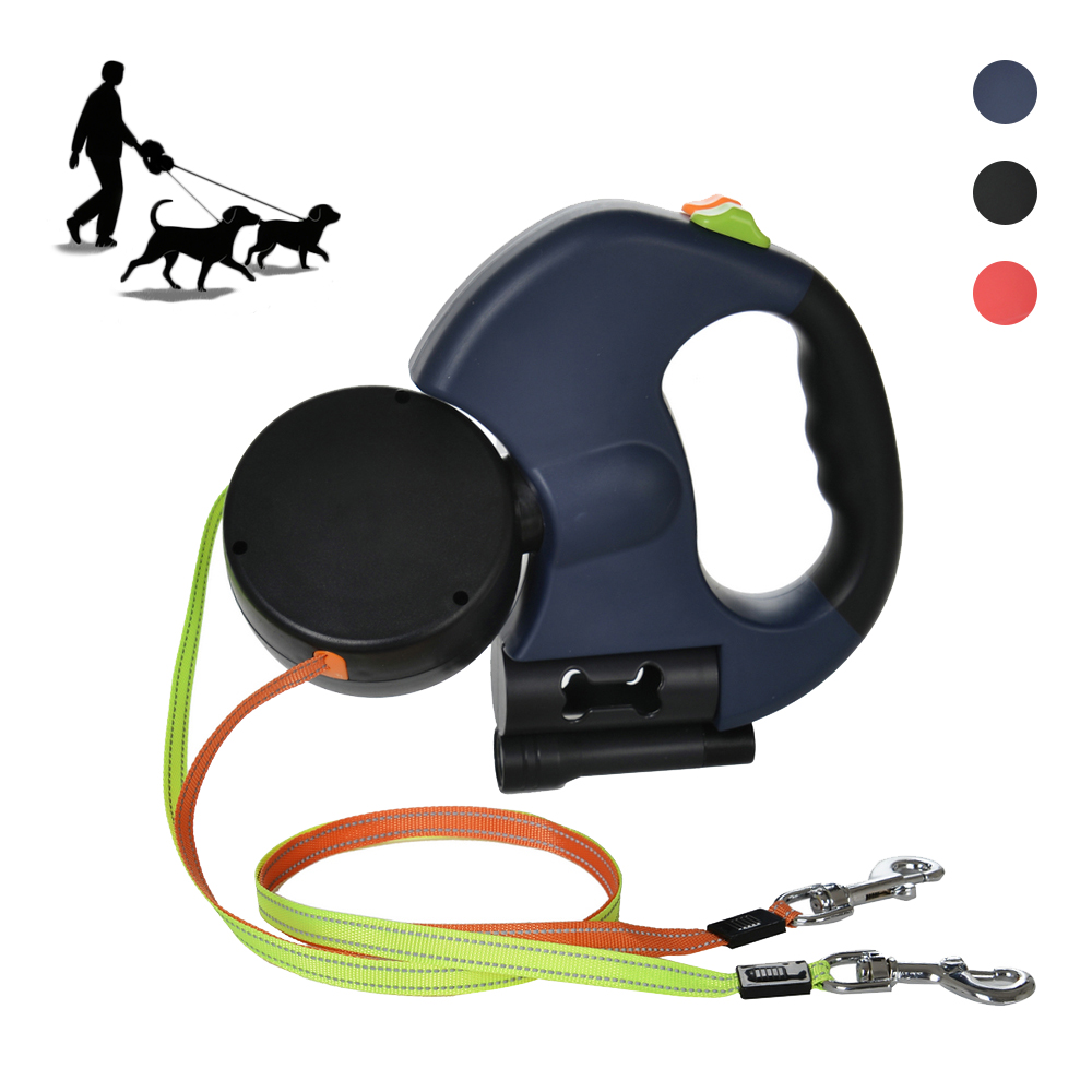 Retractable Dog Leash - Doppelte Hundeleine für 2 Hunde, Einziehbare