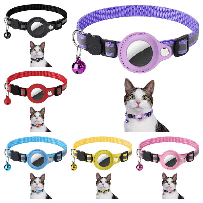 Pet Supplies Locations - Airtag-Halsband für Katzen mit Schutzhülle für