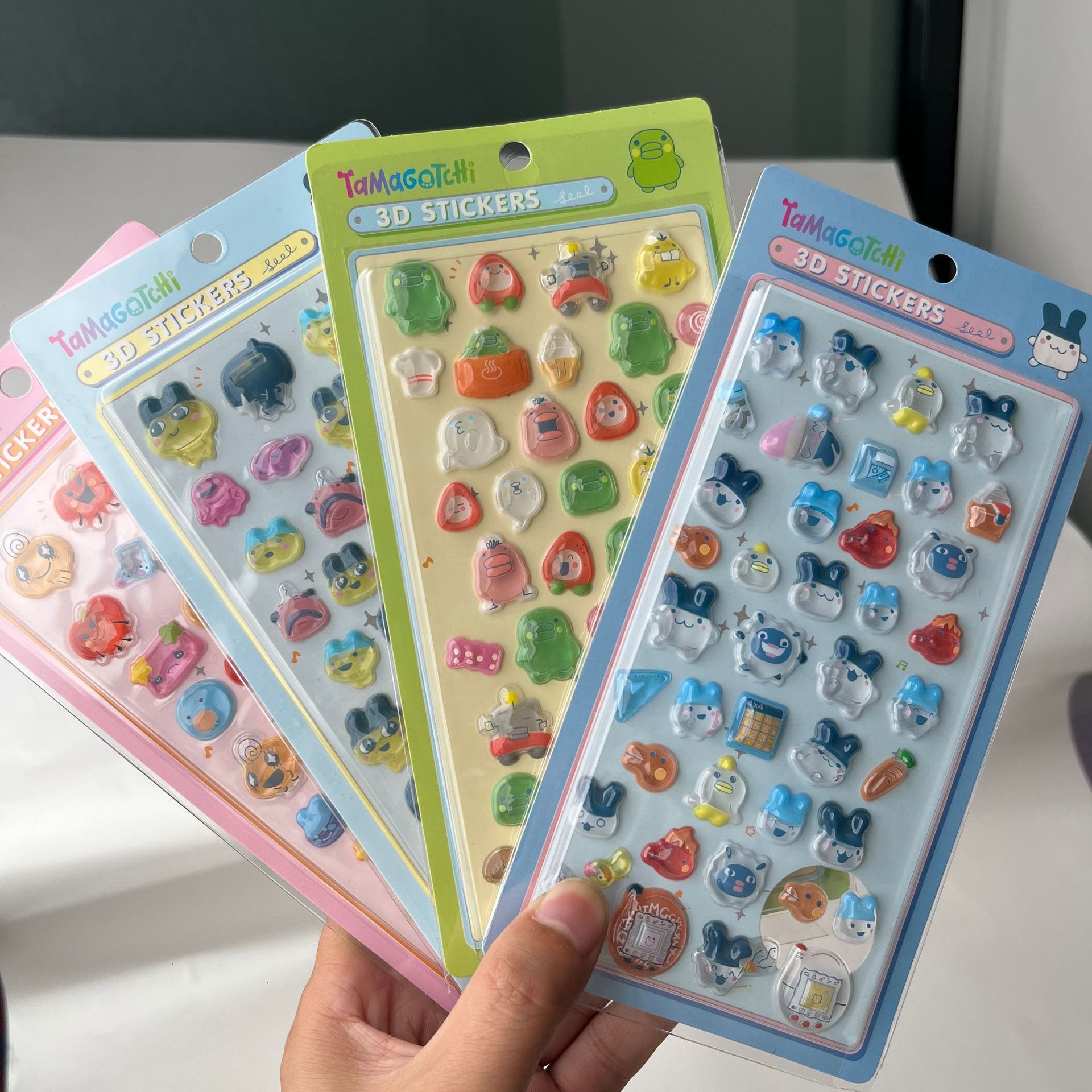 Pet Supplies Delivery - Niedliche Tamagotchi 3D Puffy Sticker Retro