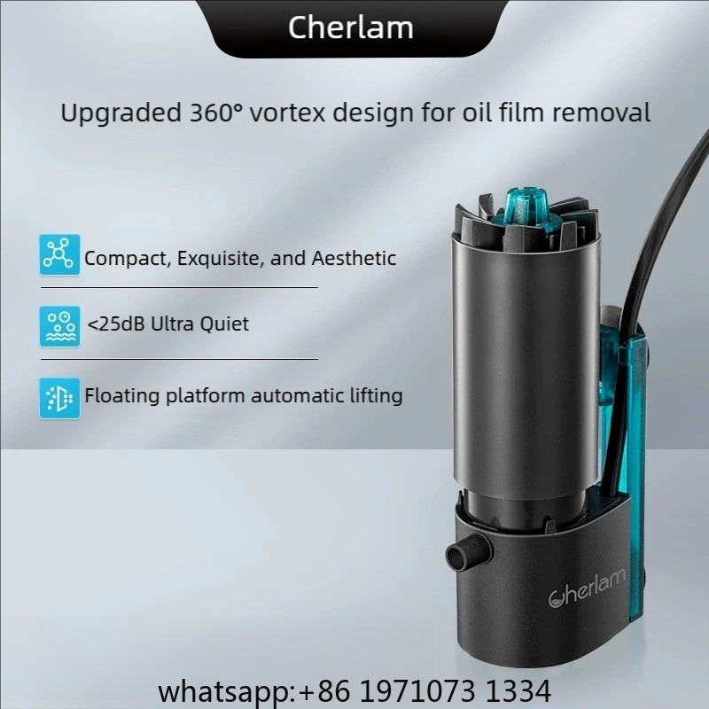 Fish Tank Filter Pump - Elektrischer Ölfilm-Entferner für Aquarien, Mini-Ölfilm-Prozessor, Sauerstoffanreicherung,